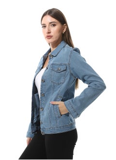 Andora Casual Long Sleeves Denim Jacket  - Image 2