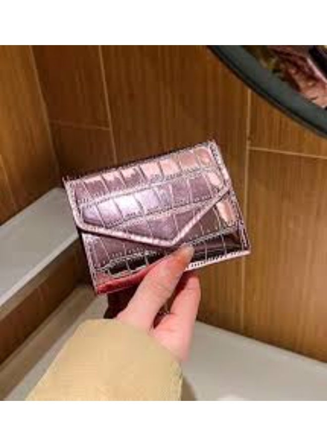 Women’s Small Shiny Lazar Leather Wallet - Image 4