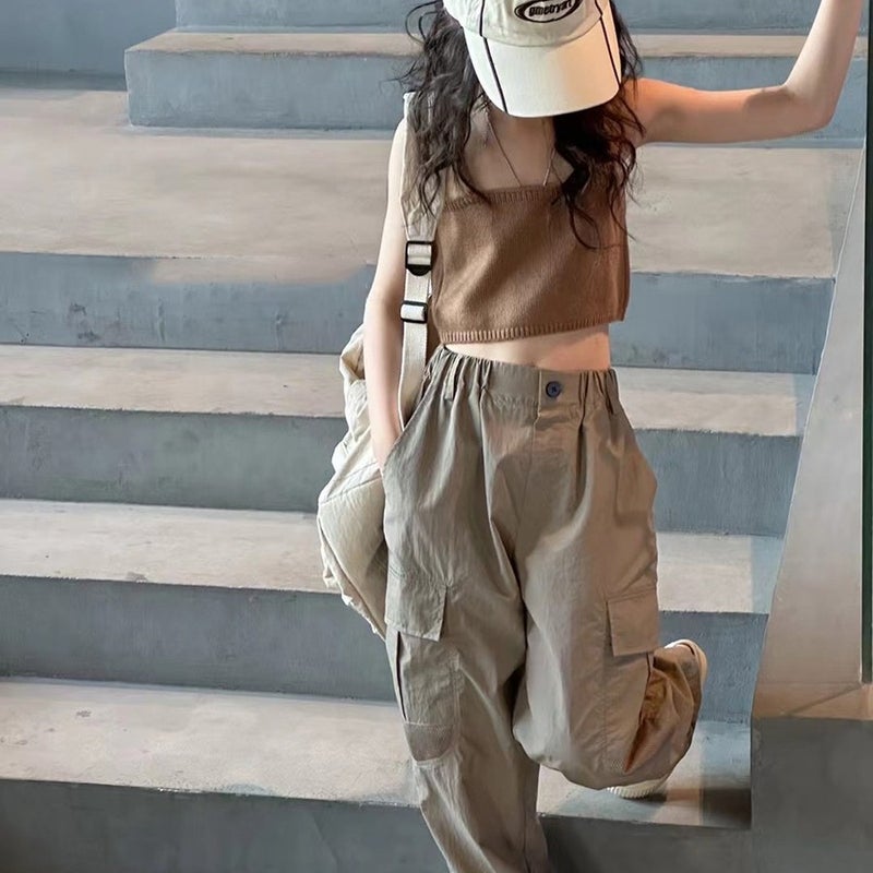 Bora Korean Children'S Clothing Girls' Anti-Mosquito Pants Summer Children'S Thin Cargo Pants For Older Children Casual Boys' Long Pants - Image 3