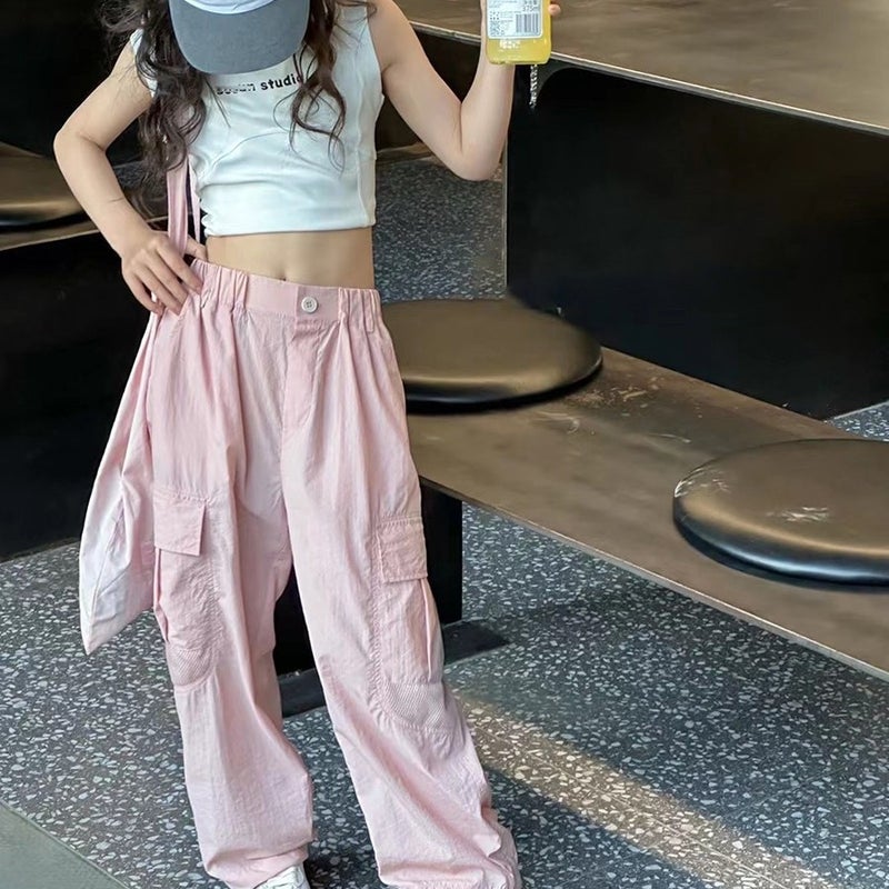 Bora Korean Children'S Clothing Girls' Anti-Mosquito Pants Summer Children'S Thin Cargo Pants For Older Children Casual Boys' Long Pants - Image 2