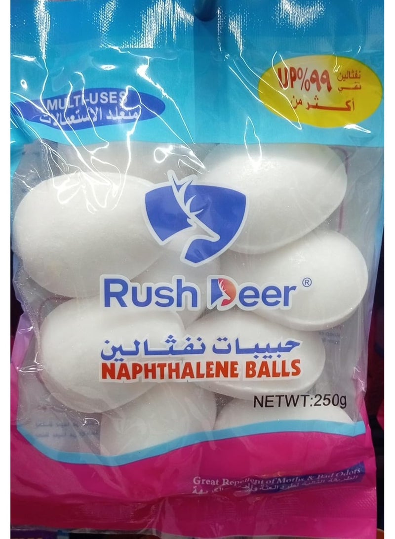 كرات نافثالين من دير، طارد عث متعدد الاستخدامات، أبيض، 250 جرام