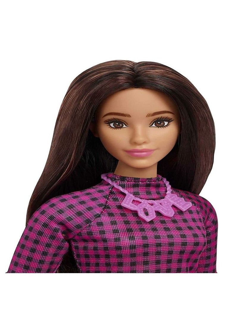 Barbie Barbie Fashionistas Doll Pink Checkered Dress - Image 3