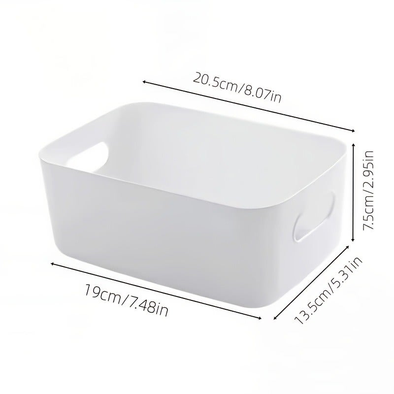 6pcs Multi-Function Large Storage Box, Household Storage Bin with Handle, Sundries Organizer Basket for Desktop Wardrobe Kitchen Bathroom - Image 5