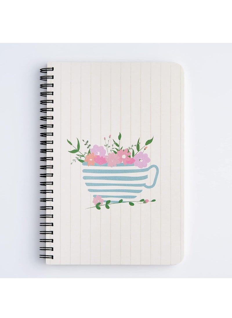 FACTOR NOTES A5 Size Spiral Plain Notebook 144 Pages 100gsm Thickness  - Image 1