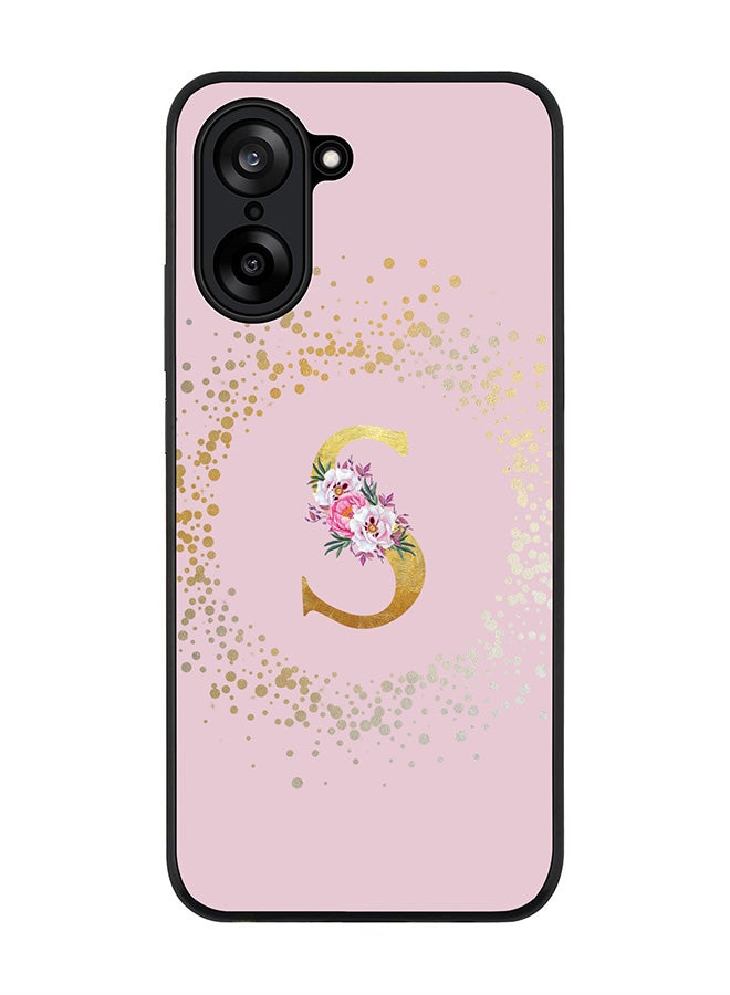Stylizedd For OnePlus Nord CE5 / Ace 5 Racing Case,Slim fit Camera Protection, Shockproof Thin Phone cover  - Custom Monogram Floral - S  (Pink )