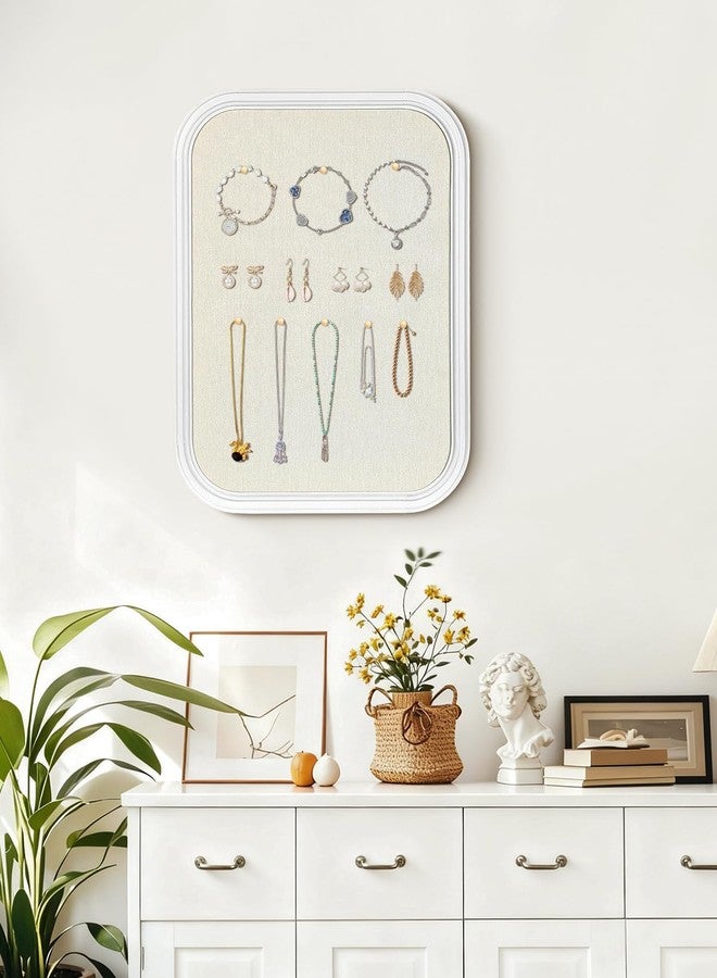 TORASO Linen Bulletin Board, Pin Board for Walls, Fabric Bulletin Board, 17.7"x23.6" Pin Board for Home Kitchen Office Decorative, White Wood Frame Cork Board(WH-4560) - Image 4
