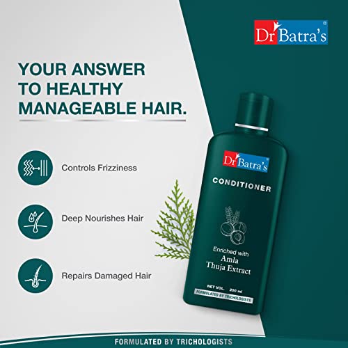 Dr Batra's Hair Conditioner, Composed with natural ingredients, Enriched with Garcinia Indica, Conditioner for frizz control (200ml) - Image 4