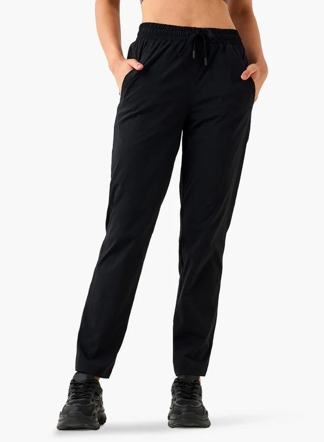 Kappa Track Pants with Drawstring Closure and Pockets