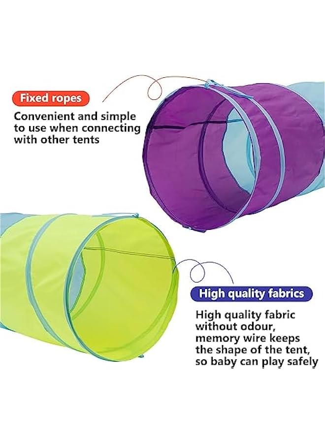 هوكور خيمة نفق لعب للاطفال الصغار، خيمة لعبة نفق الزحف المنبثق ملونة للاطفال الرضع او الكلاب والقطط الاليفة، هدية قابلة للطي للاولاد والبنات للعب في الاماكن المغلقة والمفتوحة (B) - Image 4