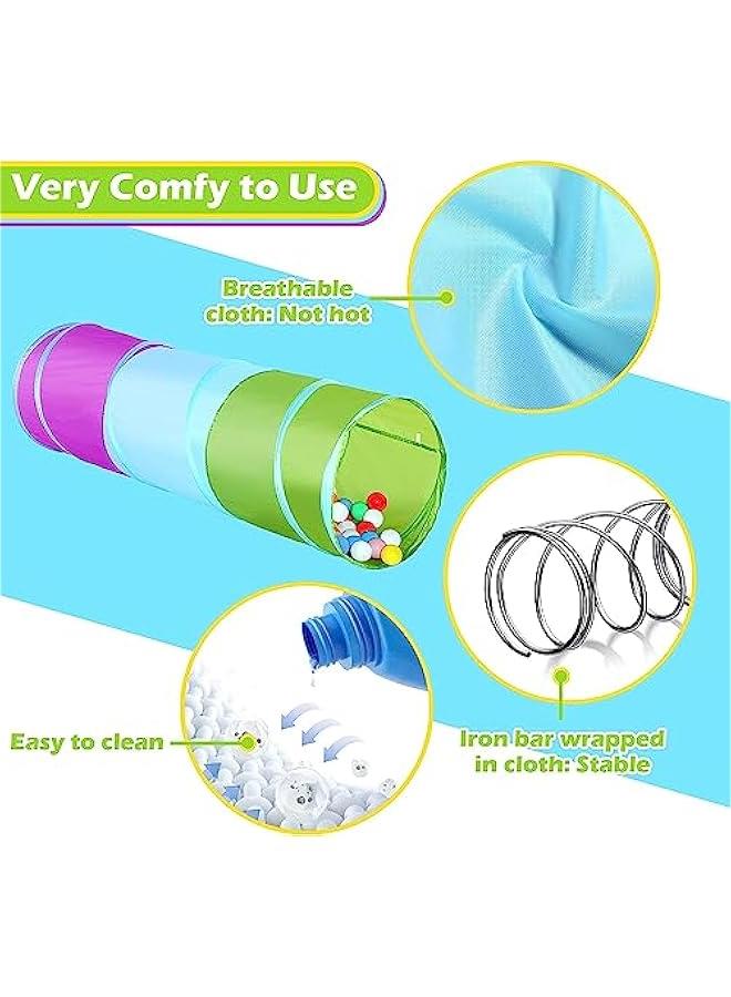 هوكور خيمة نفق لعب للاطفال الصغار، خيمة لعبة نفق الزحف المنبثق ملونة للاطفال الرضع او الكلاب والقطط الاليفة، هدية قابلة للطي للاولاد والبنات للعب في الاماكن المغلقة والمفتوحة (B) - Image 5