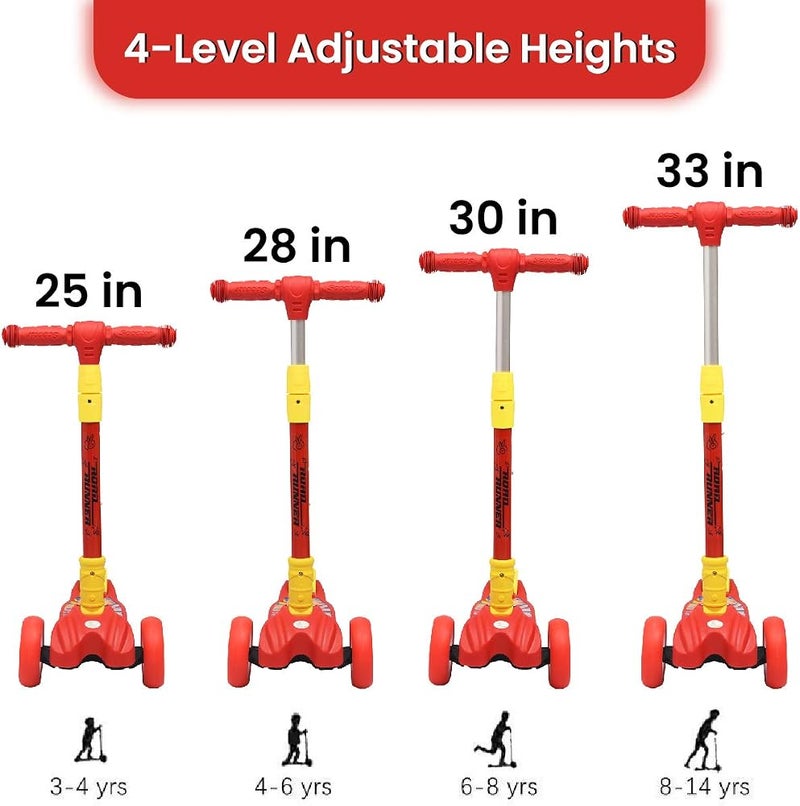 R for Rabbit Road Runner Scooter for Kids of 3 to 14 Years Age 4 Adjustable Height, Foldable, LED PU Wheels & Weight Capacity 75 kgs Kick Scooter with Brakes - Image 2