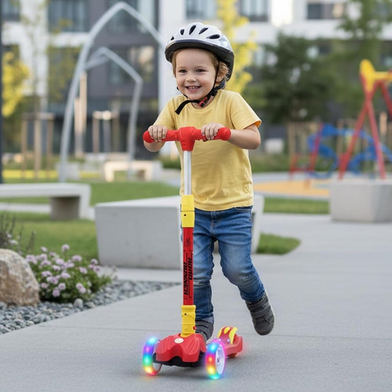R for Rabbit Road Runner Scooter for Kids of 3 to 14 Years Age 4 Adjustable Height, Foldable, LED PU Wheels & Weight Capacity 75 kgs Kick Scooter with Brakes - Image 1