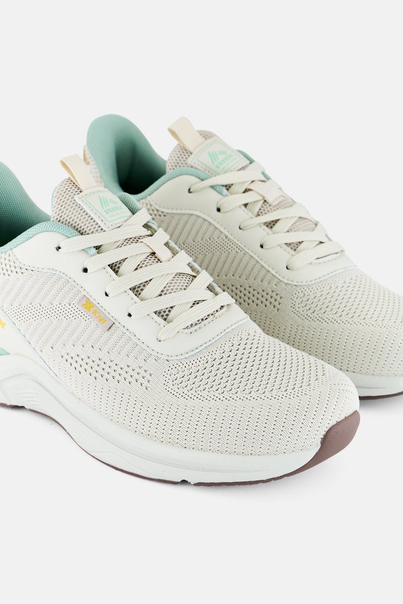 RBX Women Lace Up Training Shoes, Beige - Image 3