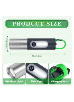 Y&D مصابيح LED قابلة لإعادة الشحن، قابلة للتكبير 4 أوضاع عالية اللومن متعددة الوظائف مقاومة للماء ونوع C، مصابيح يدوية محمولة للاستخدام في حالات الطوارئ والخارجية، ملحقات التخييم  - Image 4