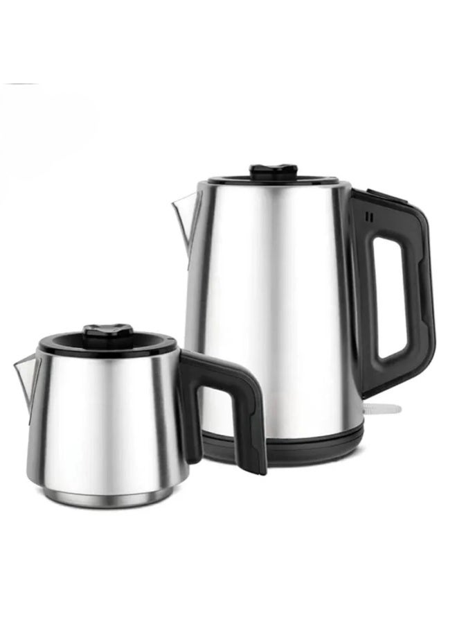 Denx Dinex 2200W Double Pot Electric Kettle with Removable Tea Filter, 2.2L Kettle Capacity, 0.8L Teapot, High-Speed ​​Tea Maker, Multifunctional Hot Water Dispenser, Turbo Kettle, DX3802 - Image 2