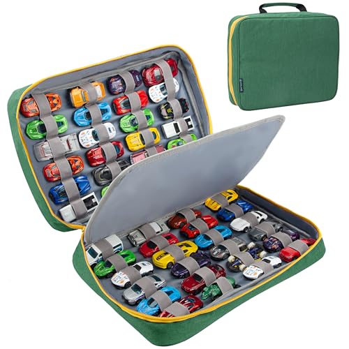 KISLANE Carrying Case 48 Cars Storage, Kids Cars (Bag Only, Green) - Image 1