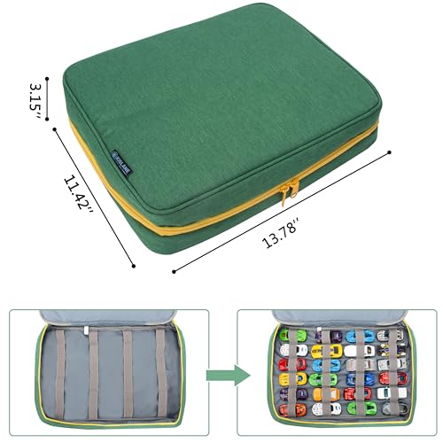 KISLANE Carrying Case 48 Cars Storage, Kids Cars (Bag Only, Green) - Image 3