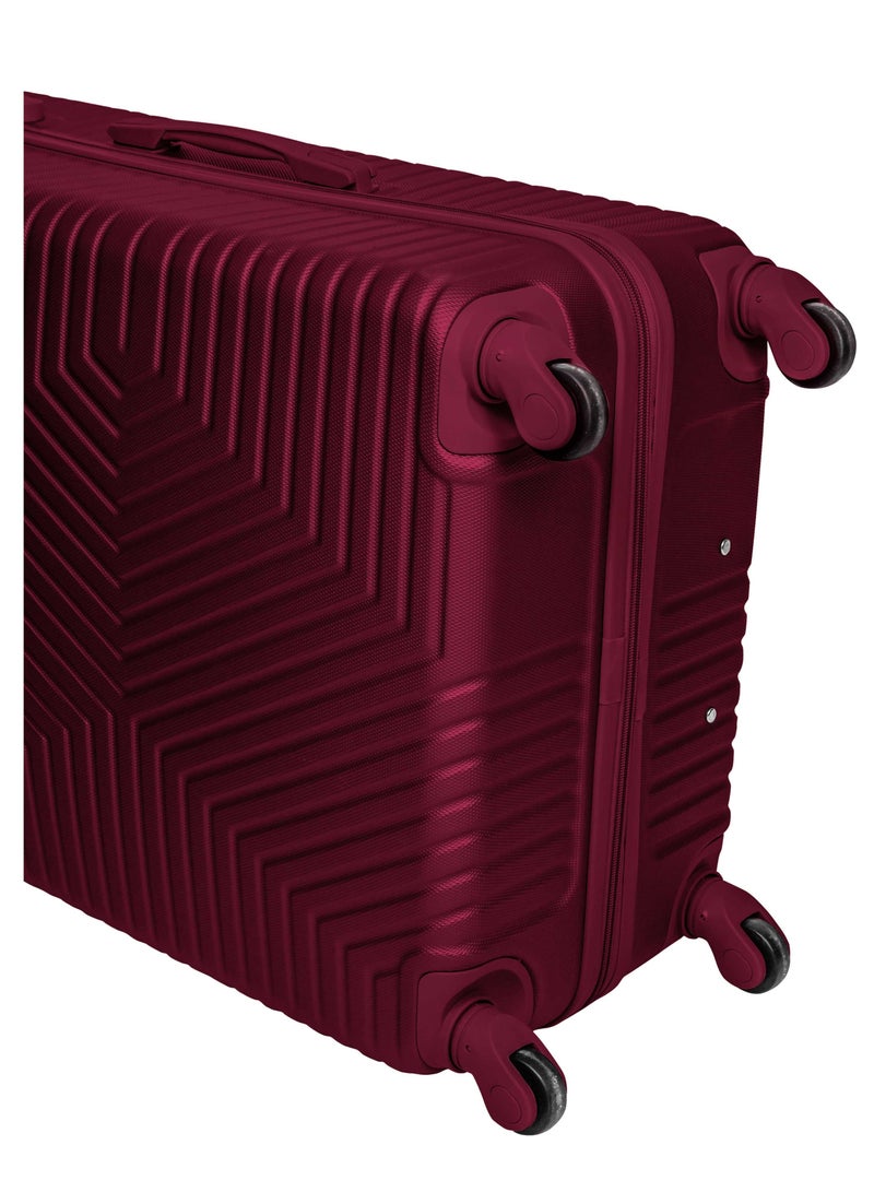 TrekKit حقيبة أمتعة محمولة خفيفة الوزن من ترافيل واي - حقيبة يد دوارة صلبة للسفر | حقيبة أمتعة ABS مع 4 عجلات دوارة (أحمر فراولة، 20 بوصة (51 سم)) - Image 5