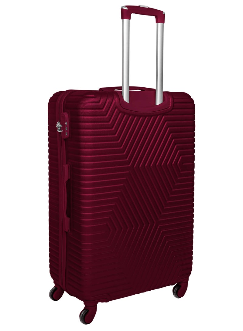 TrekKit حقيبة أمتعة محمولة خفيفة الوزن من ترافيل واي - حقيبة يد دوارة صلبة للسفر | حقيبة أمتعة ABS مع 4 عجلات دوارة (أحمر فراولة، 20 بوصة (51 سم)) - Image 2