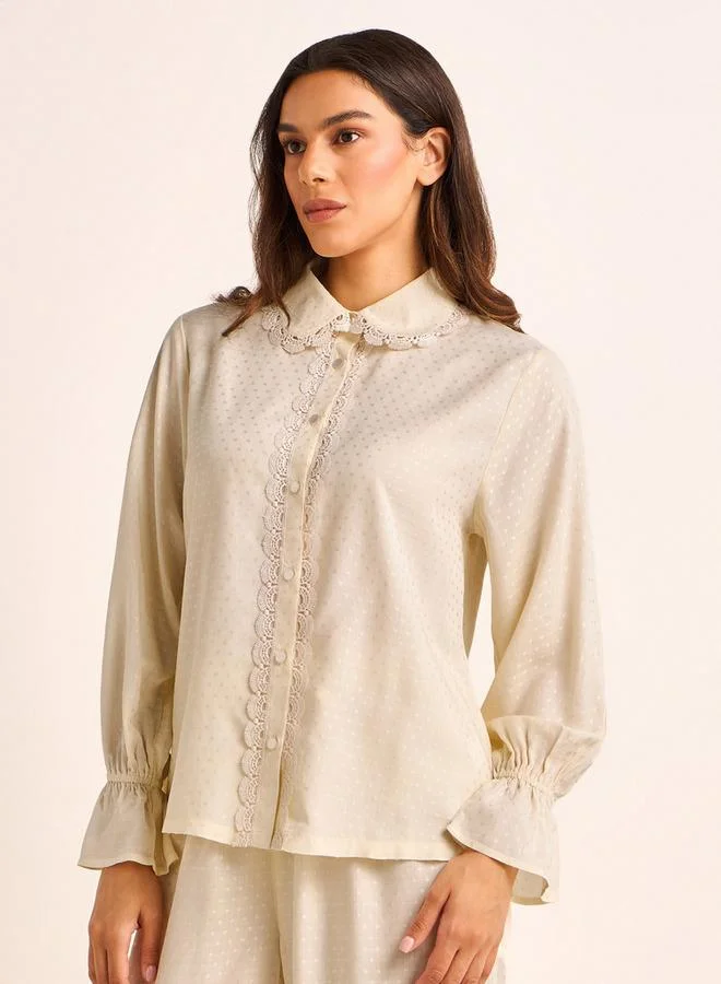 Splash FAV Pyjama Set Button-Down Shirt & Trousers Viscose