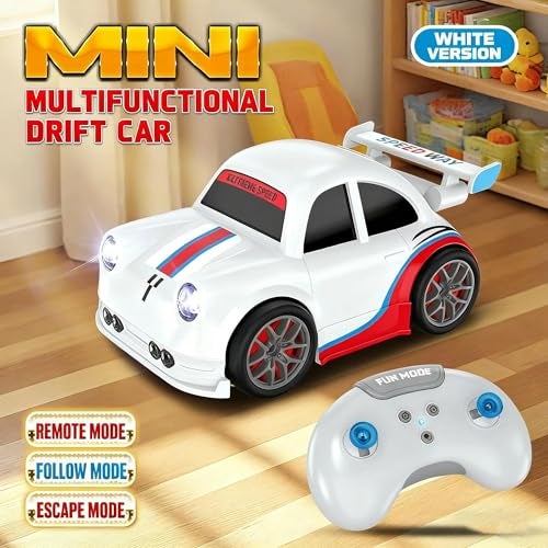 SUPER TOY Remote Control Intelligent Sensor Drift Car for Kids – 4 Wheel Drive Mini RC Drifting Car with Follow Me, Escape Mode, Music & LED Lights Toy Gifts for Boys Girls - Image 5