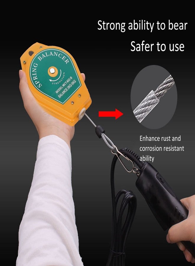 ناروت موازن زنبركي قابل للسحب، أداة توسيع زنبركية، مجتذب كابل، حامل تثبيت حبل أداة قابل للسحب من 3 إلى 5 كجم، أداة تعليق، موازن زنبركي، مجتذب موازن لخط التجميع - Image 2