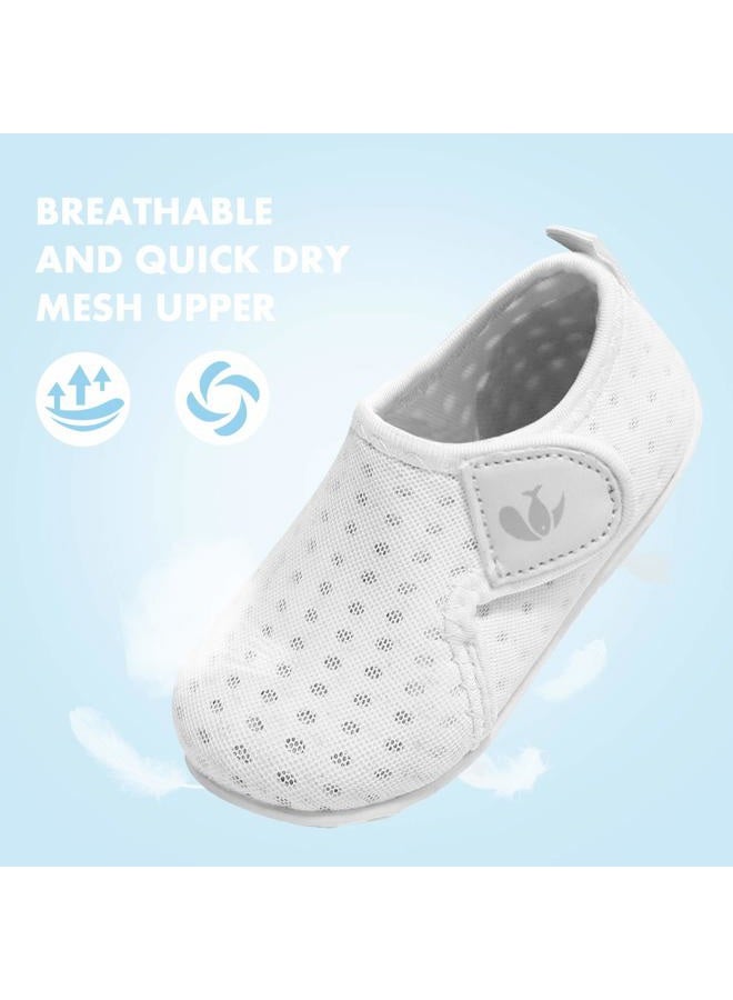 FEETCITY Boys Girls Water Shoes Kids Aqua Socks Quick Dry Barefoot for Beach Swimming Pool, A White, 8 Toddler - Image 5