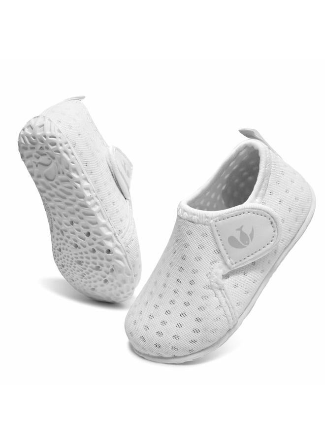 FEETCITY Boys Girls Water Shoes Kids Aqua Socks Quick Dry Barefoot for Beach Swimming Pool, A White, 8 Toddler - Image 3