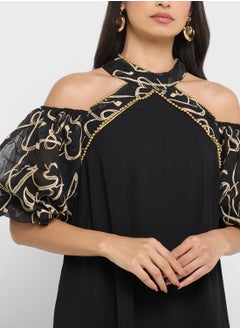 Khizana Cold Shoulder Dress  - Image 3