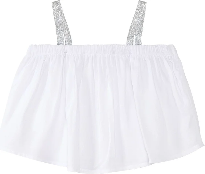 Denokids Colorful Tassel Unicorn Girl Blouse Denim Shorts Set