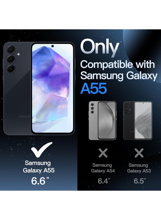 DUSALA Samsung Galaxy A55 Case Cover With 2-Pack Screen Protector Silky-Soft Silicone Touch Full-Body Protective Case for Samsung A55 6.6-inch - Image 2