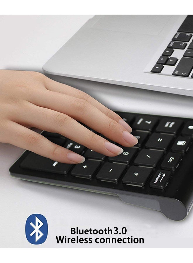 X-level 22 Keys Bluetooth Wireless Number Pad Rechargeable Mini 2.4GHz Numeric Keypad Portable Silent Financial Accounting Numeric Keypad Keyboard Extensions Efficiently Data Entry with Arrow for Laptop Desktop MacBook Pro Air iMac iPhone iPad - Image 3