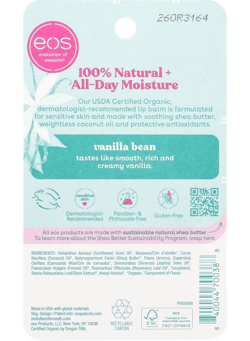 EOS, 100% Natural Organic Lip Balm, Vanilla Bean, 0.25 oz (7 g) - Image 4