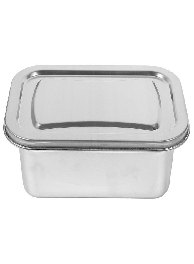 YARNOW Stainless Steel Ice Cream Container with Lid, 1.7 Quart, Freezer Storage Box for Homemade Ice Cream, Sorbet, Yogurt, and Dessert, Food Refrigerator Storage - Image 1