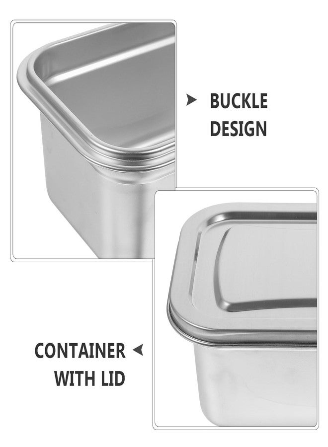 YARNOW Stainless Steel Ice Cream Container with Lid, 1.7 Quart, Freezer Storage Box for Homemade Ice Cream, Sorbet, Yogurt, and Dessert, Food Refrigerator Storage - Image 3