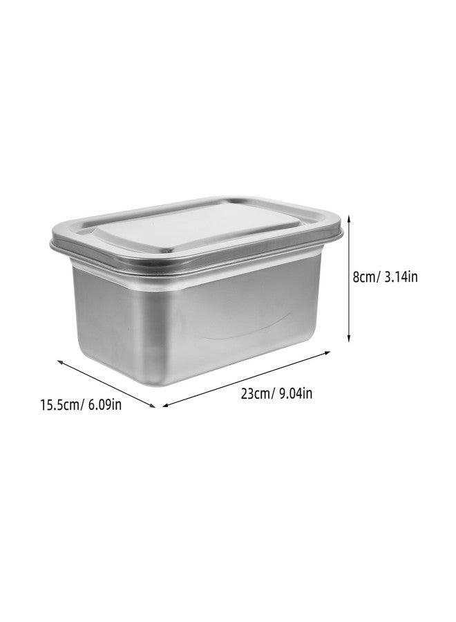 YARNOW Stainless Steel Ice Cream Container with Lid, 1.7 Quart, Freezer Storage Box for Homemade Ice Cream, Sorbet, Yogurt, and Dessert, Food Refrigerator Storage - Image 2