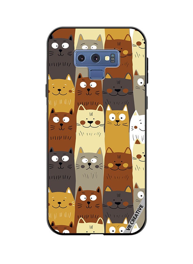 VR CREATIVE Protective Case Cover For Samsung Galaxy Note 9 Different Scandy Cats On Color Design Multicolour - Image 1