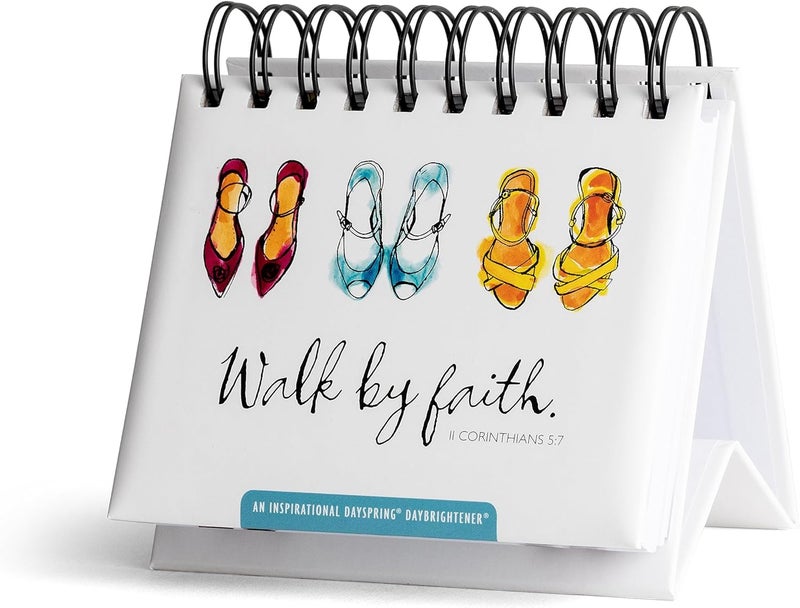 Dayspring DaySpring  Walk by Faith II Corinthians 57  An Inspirational DaySpring DayBrightener  Perpetual Calendar 75618  - Image 1