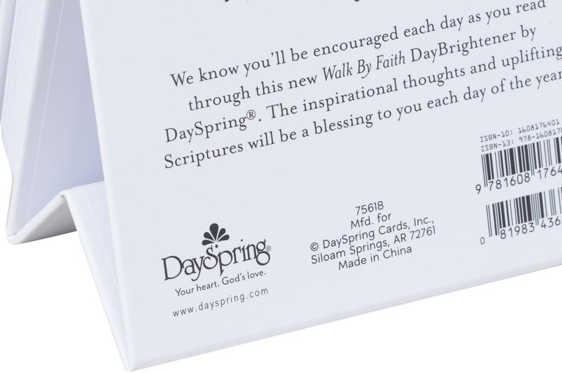 Dayspring DaySpring  Walk by Faith II Corinthians 57  An Inspirational DaySpring DayBrightener  Perpetual Calendar 75618  - Image 2