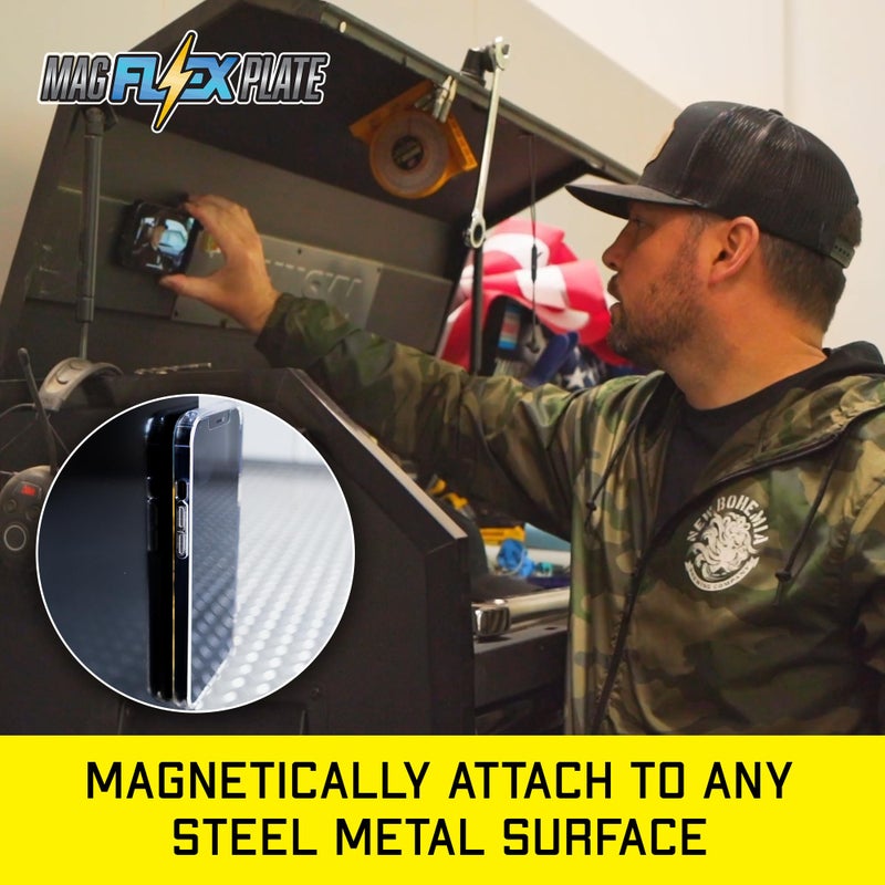 Mob Armor Magnet Flex Plate - Magnetic Phone Mount for iPhone, Android, Wireless Charging Compatible- 2mm Thick Rubber Magnetic Plate - - Image 5
