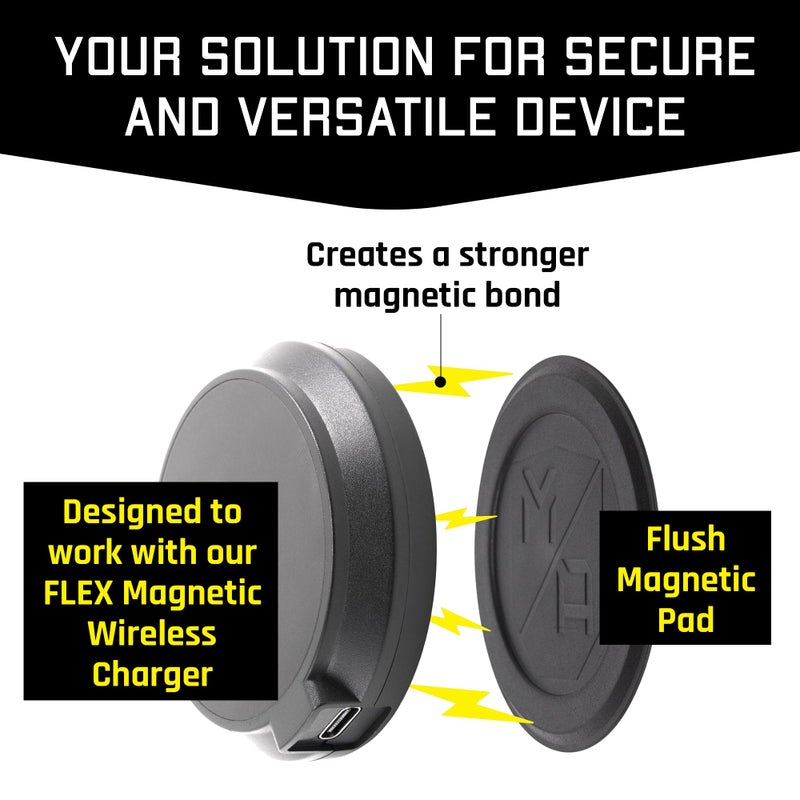 Mob Armor Magnet Flex Plate - Magnetic Phone Mount for iPhone, Android, Wireless Charging Compatible- 2mm Thick Rubber Magnetic Plate - - Image 3