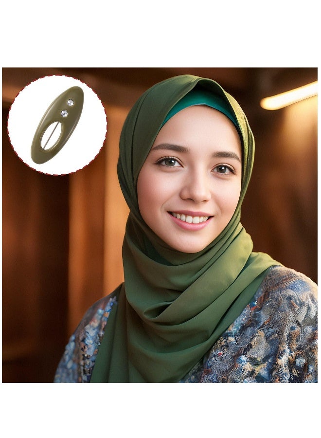 36Pcs Hijab Pins, Assorted Scarf Safety Pins, Brooch Pins Scarf Pins Clips Safety Locking Baby Cloth Nappy Pin for Women Muslim Scarf Clothing(Hollow Mixed Color with Rhinestone) - Image 1