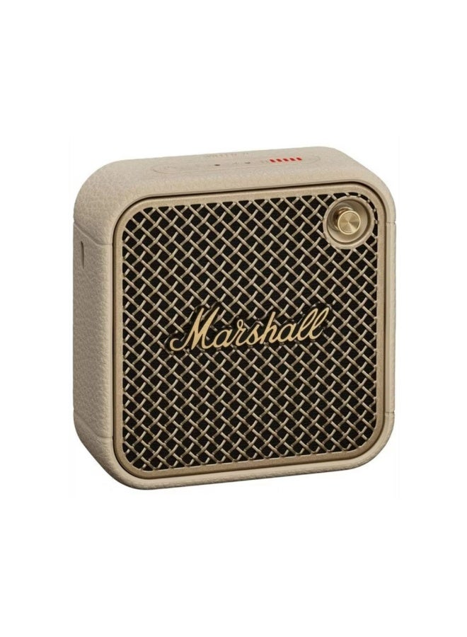 Marshall Willen II Compact Portable Wireless Speaker with Bluetooth Version 5.3, Water Resistant, Fast Charging, 17 Hours Play Time, 2.5 Hours Charging Time, Type-C Charging Port, Built-in Microphone, Lightweight Design - Cream - Image 2