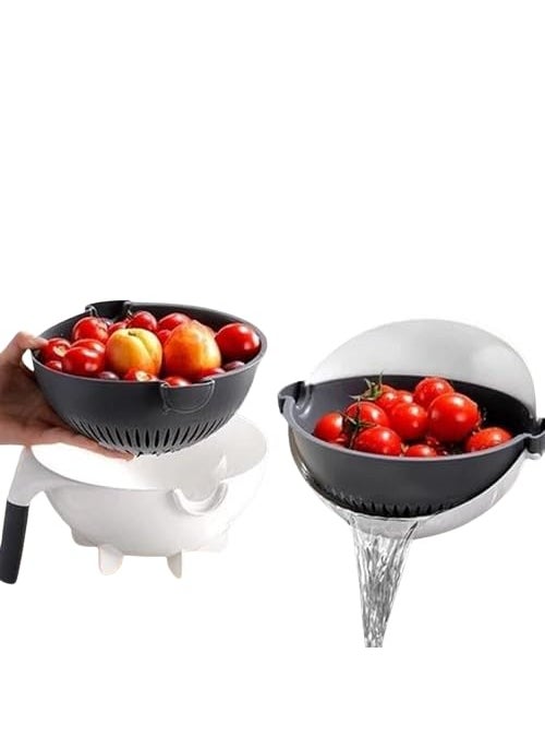 Pamidhar Pamidhar Pamidhar 10 in1 Multifunctional Vegetable Fruit CutterSlicer Shredder with Rotating Drain Basket Multicolor Pack of 1  - Image 3
