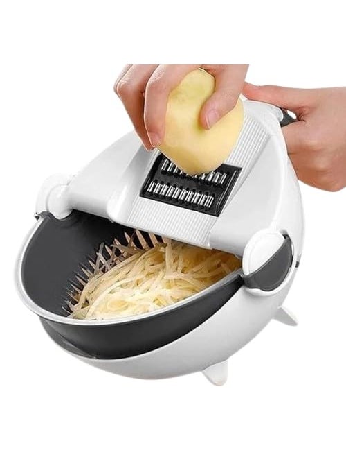Pamidhar Pamidhar Pamidhar 10 in1 Multifunctional Vegetable Fruit CutterSlicer Shredder with Rotating Drain Basket Multicolor Pack of 1  - Image 1