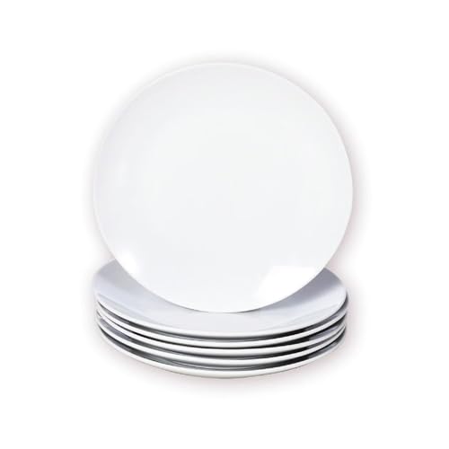 Miicol Small Dessert Plates Set of 6, Ceramic White Appetizer Plates 6 Inch, Mini Porcelain Serving Plate for Cake, Bread, Salad, Snack - Image 1