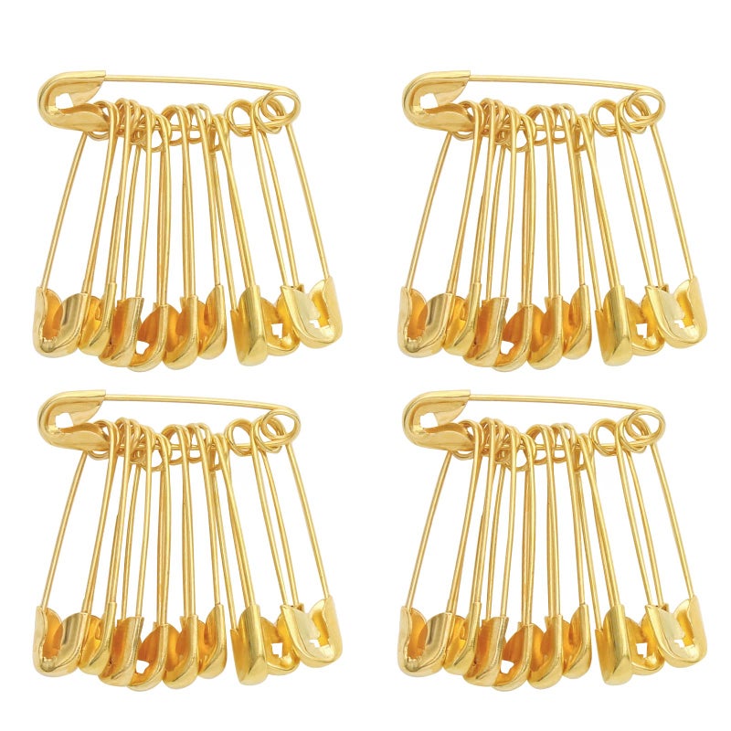 Qjaiune 200 PCS 19mm / 3/4 Inch Safety Pins Gold Sewing Pins, Small Safety Pins Size 00 Metal Safety Pins, Mini Safety Pins Tiny Fastening Safety Clips for Clothing Tags DIY Crafts Jewelry Making - Image 2