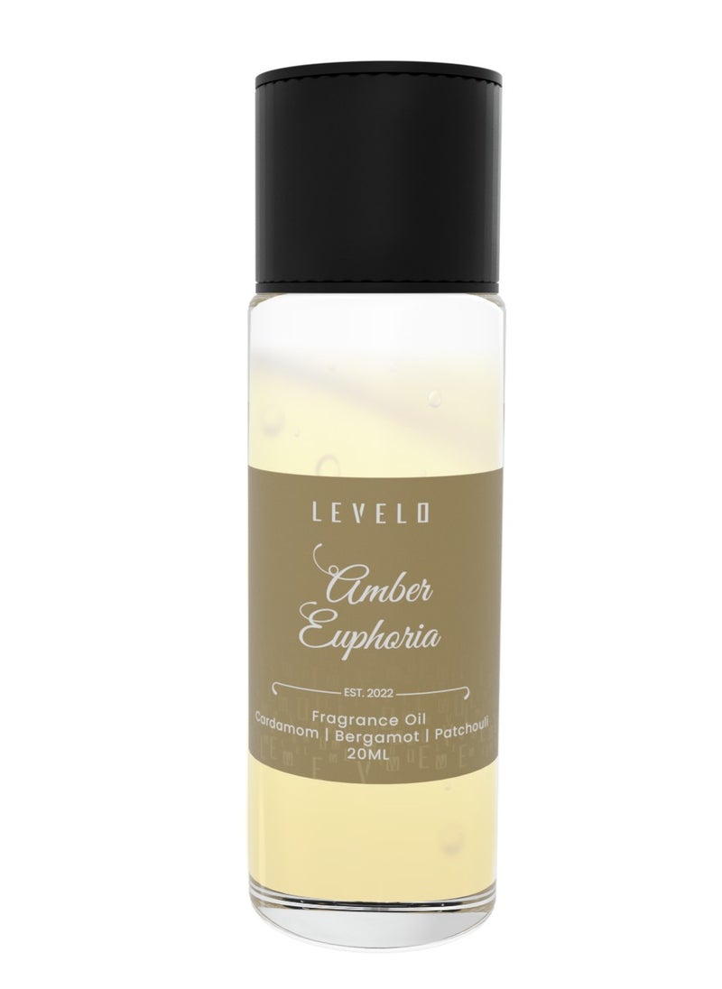 LEVELO - Fragrance Oil 20ml / Parisian Dusk / Amber Euphoria / Orchid of Eden / Perfect for Diffusers/Humidifiers/or Personal Fragrance Applications - Clear - Image 1