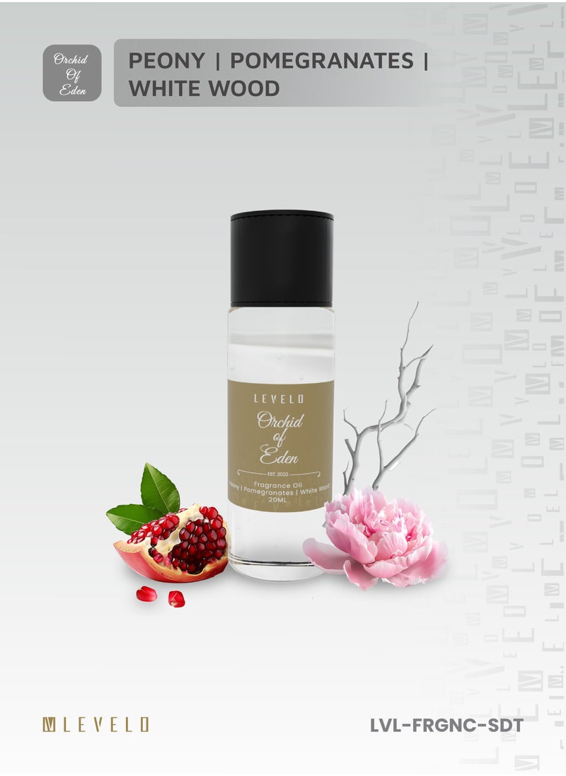 LEVELO - Fragrance Oil 20ml / Parisian Dusk / Amber Euphoria / Orchid of Eden / Perfect for Diffusers/Humidifiers/or Personal Fragrance Applications - Clear - Image 1