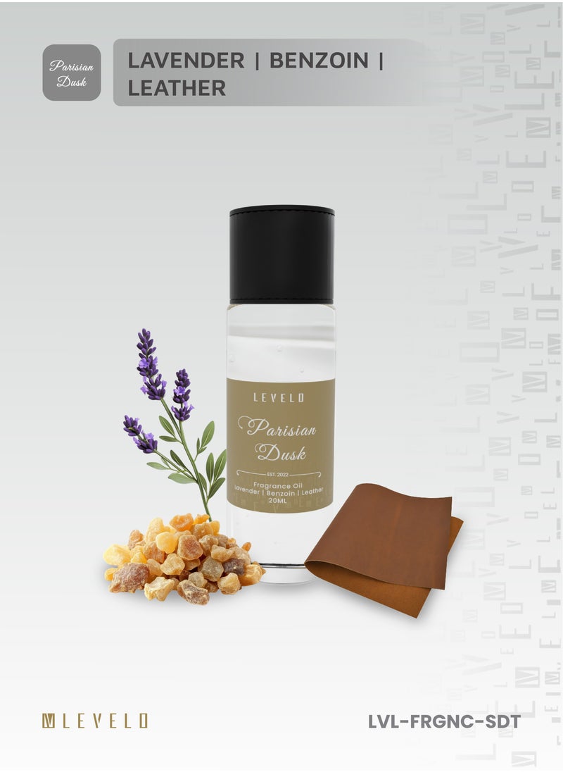 LEVELO - Fragrance Oil 20ml / Parisian Dusk / Amber Euphoria / Orchid of Eden / Perfect for Diffusers/Humidifiers/or Personal Fragrance Applications - Clear - Image 1